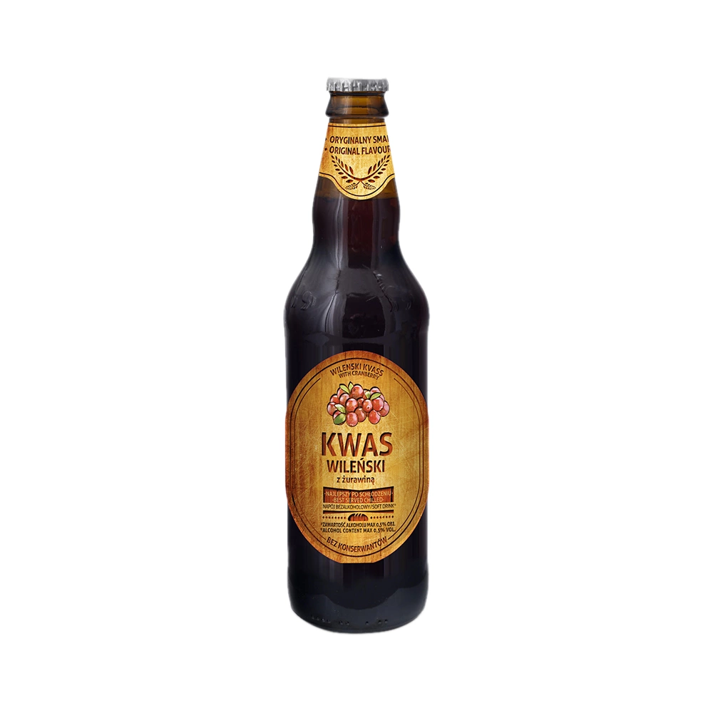 Kwas chlebowy wileński z żurawiną 500 ml Najniższa cena POLBIOECO