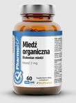 Miedź organiczna (2 mg) bezglutenowa suplement diety 60 kapsułek - Pharmovit (clean label)