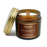 Świeca sojowa zapachowa z drewnianym knotem Hot Chocolate 120 ml - Your Candle