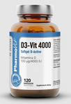 Witamina D3-Vit 100 µg (4000 j.m) bezglutenowa suplement diety 120 kapsułek - Pharmovit (Clean Label)