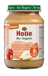 Jabłko-gruszka z owsem bez dodatku cukrów BIO 190 g – Holle
