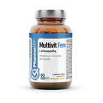 Multivit Fem z ashwagandhą bezglutenowy suplement diety 60 kapsułek - Pharmovit