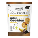 Mini ciasteczka proteinowe o smaku czekoladowo-bananowym bezglutenowe bez dodatku cukru 90 g – Frank&Oli