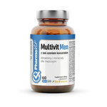 Multivit Men z żeń-szeniem koreańskim bezglutenowy suplement diety 60 kapsułek - Pharmovit