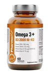 Omega 3 + witaminy D3 + K2 bezglutenowe suplement diety 60 kapsułek - Pharmovit (Clean Label)