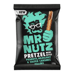 Paluszki solone z nadzieniem z orzeszkami ziemnymi, orzechami laskowymi i karmelem 120 g – Mr Nutz