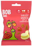 Przekąska roll jabłko - truskawka bez dodatku cukrów bezglutenowa 40 g - BOB SNAIL