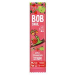 PRZEKĄSKA STRIPE JABŁKO - TRUSKAWKA BEZ DODATKU CUKRÓW BEZGLUTENOWA 14 g - BOB SNAIL