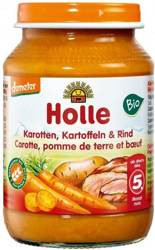Danie dla niemowląt marchew, ziemniaki i wołowina BIO 190 g Holle