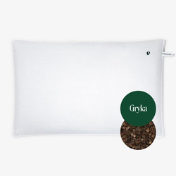 Poduszka do spania z łuską gryki dla dorosłych, biała (45 x 60 cm) - Plantule Pillows